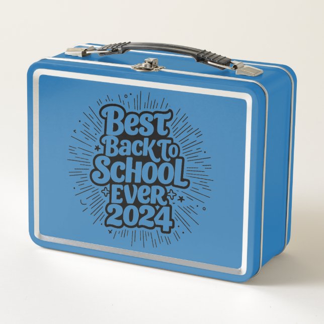 Best Back To School Ever 2024 Design Metal Lunch Box (Front)