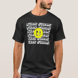 Best Back To School Teacher Smile Retro Literacy S T-Shirt