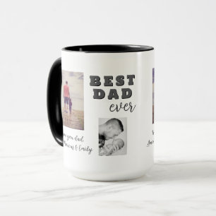 Best Bad Ever Father`s Day 2 Photo Collage Mug