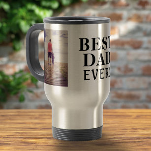 Best Bad Ever Father`s Day 2 Photo Collage  Travel Mug