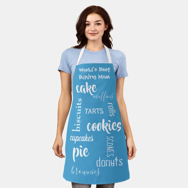 Best Baking Mum Blue Apron (Worn)