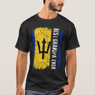 Best Barbadian Grandpa Ever Barbados Flag Father's T-Shirt