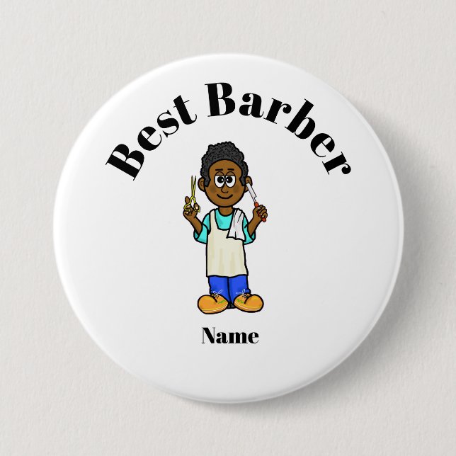 Best Barber Button - Black Barber (Front)