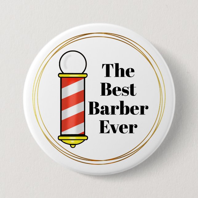 Best Barber Ever Button (Front)
