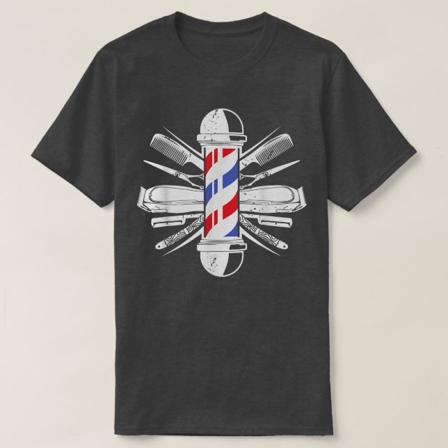 Best Barber For Men Women Hairdresser Barbershop P T-Shirt (Design Front)
