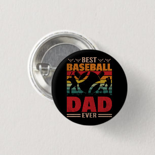 Best Baseball Dad Ever 3 Cm Round Badge