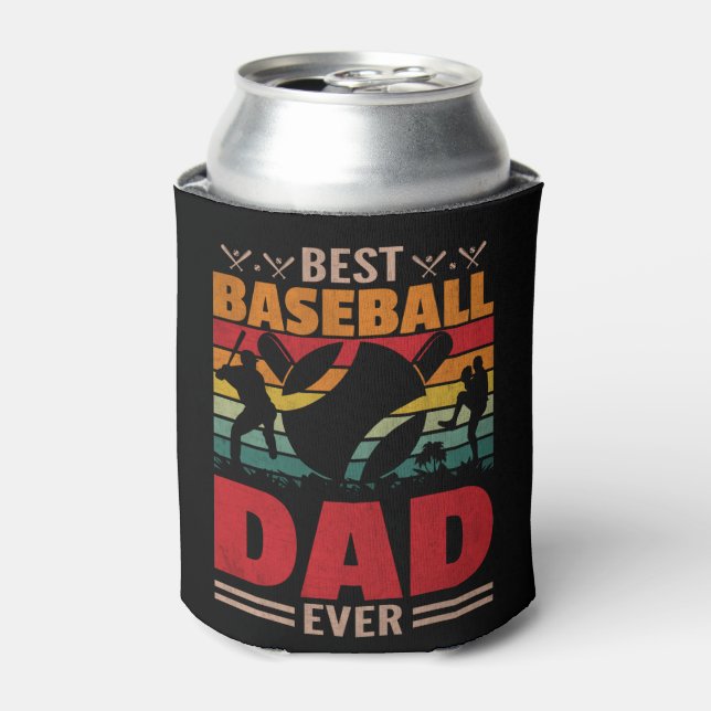 Best Baseball Dad Ever Can Cooler (Can Front)