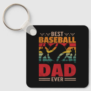 Best Baseball Dad Ever Key Ring
