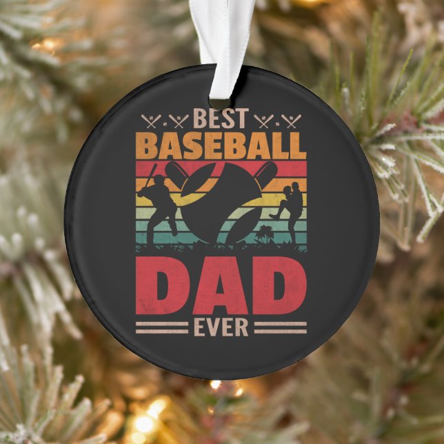 Best Baseball Dad Ever Ornament (Tree)
