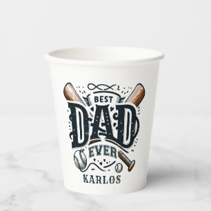 Best Baseball Dad Ever Paper Cups