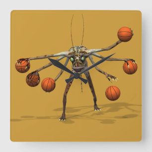 Best Basketball Dribbler Square Wall Clock