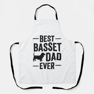 Best Basset Dad Ever Vintage Engraving Dog Shirt D Apron