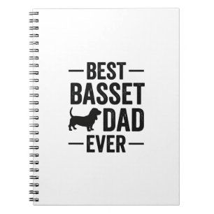 Best Basset Dad Ever Vintage Engraving Dog Shirt D Notebook