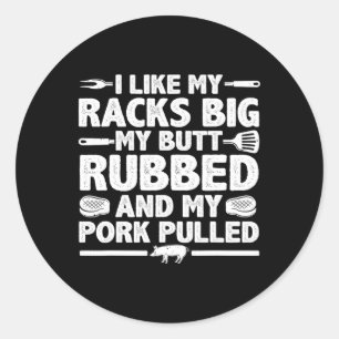 Best Bbq Design For Men Women Bbq Smoker Grilling Classic Round Sticker