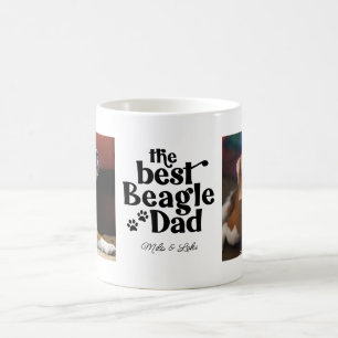 Best Beagle Dad 2 Photo Template Coffee Mug