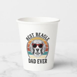 Best Beagle Dad Ever Vintage Beagle Shirt Design_1 Paper Cups