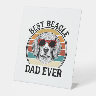 Best Beagle Dad Ever Vintage Beagle Shirt Design_1 Pedestal Sign