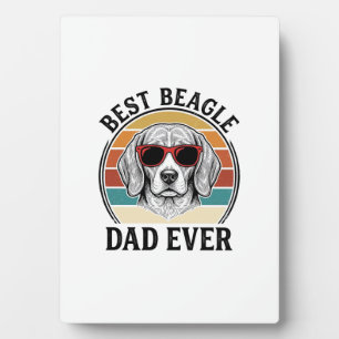 Best Beagle Dad Ever Vintage Beagle Shirt Design_1 Plaque