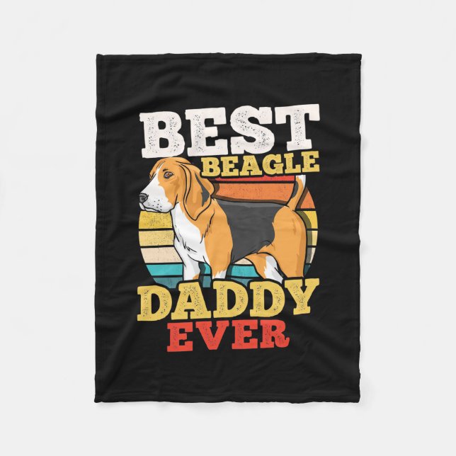 Best Beagle Dog Daddy Ever Fleece Blanket (Front)