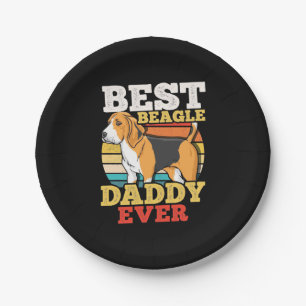 Best Beagle Dog Daddy Ever Paper Plate