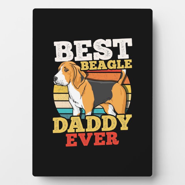 Best Beagle Dog Daddy Ever Plaque (Front)