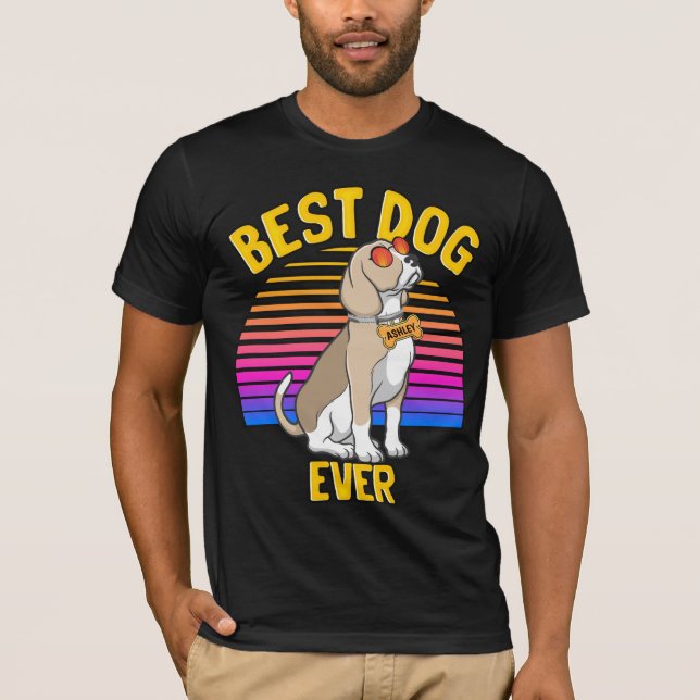 Best Beagle Dog Ever Retro T-Shirt (Front)