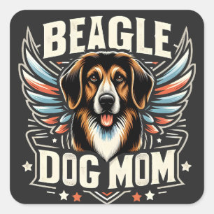 Best Beagle Dog Mum Ever - Beagle Dog Lover Gift Square Sticker