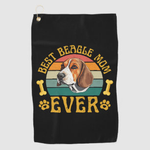 Best Beagle Mum Ever, Funny Beagle Dog Canine Golf Towel