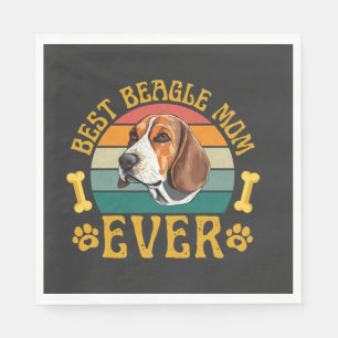 Best Beagle Mum Ever, Funny Beagle Dog Canine Napkin