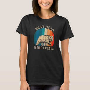 Best Bear Dad Ever Retro Bear Graphic Father's Day T-Shirt