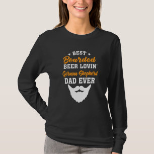 Best Bearded Beer Lovin' Border Terrier Dad Dog T-Shirt