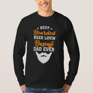 Best Bearded Beer Lovin' Whippet Dad Dog Humor T-Shirt
