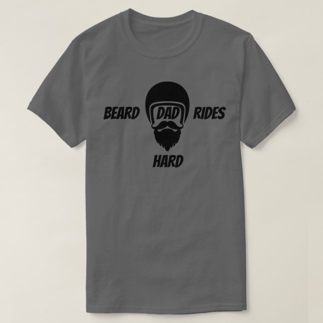 Best bearded biker Dad T-Shirt (Design Front)