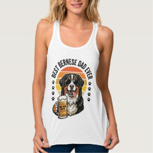 Best Bernese Dad Ever Vintage Dog Beer Shirt Desig