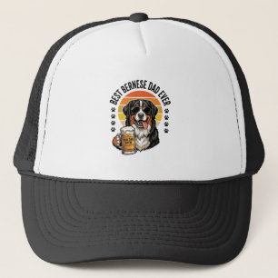Best Bernese Dad Ever Vintage Dog Beer Shirt Desig Trucker Hat