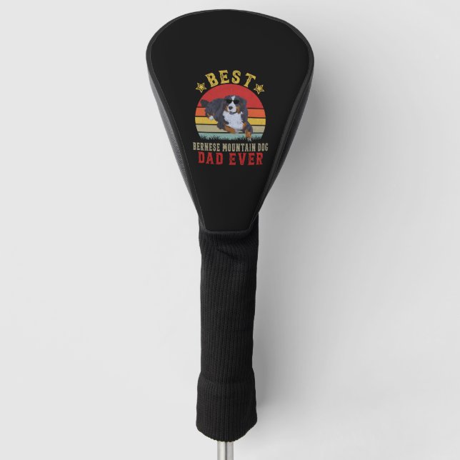Best Bernese Mountain Dog Dad Golf Head Cover (Front)