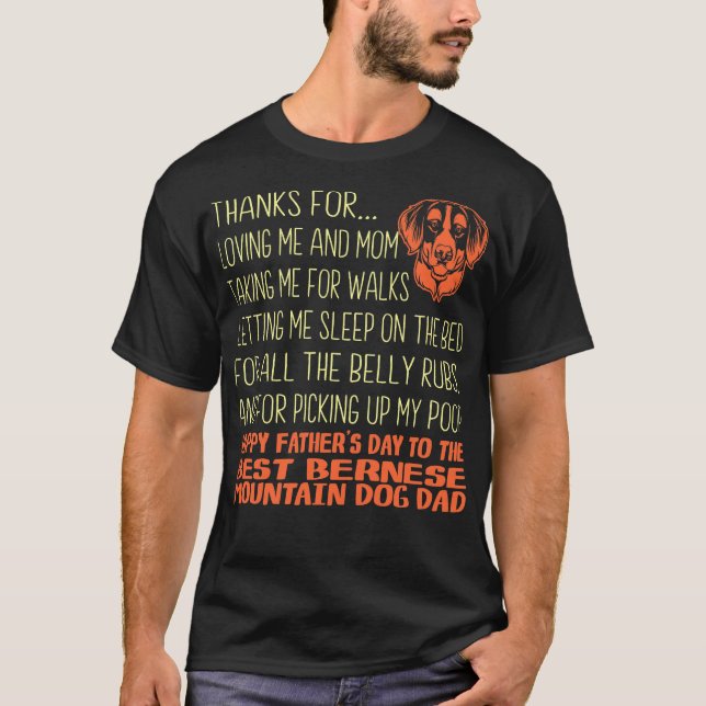 Best Bernese Mountain Dog Father's Day Gift T-Shirt (Front)
