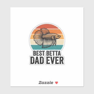 Best Betta Dad Ever Vintage Fish Design_1