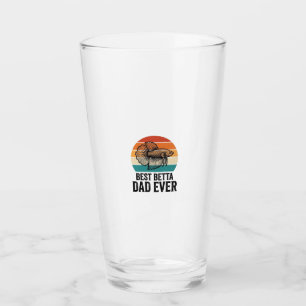 Best Betta Dad Ever Vintage Fish Design_1 Glass