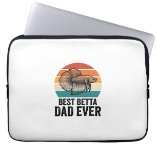 Best Betta Dad Ever Vintage Fish Design_1 Laptop Sleeve
