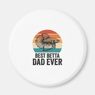 Best Betta Dad Ever Vintage Fish Design_1 Magnet