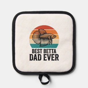 Best Betta Dad Ever Vintage Fish Design_1 Pot Holder