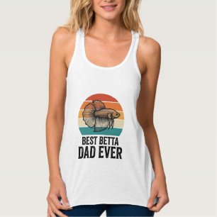 Best Betta Dad Ever Vintage Fish Design_1 Singlet