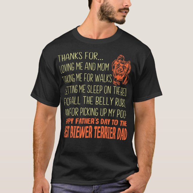 Best Biewer Terrier Father's Day Gift T-Shirt (Front)