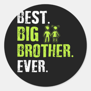 Best Big Brother Bro Ever Older Sibling Classic Round Sticker
