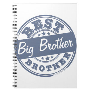 Best Big Brother - rubber stamp effect - Notebook