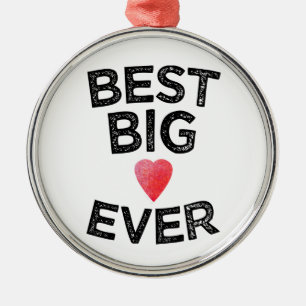 Best Big Ever Sorority Sister Reveal Heart Design Metal Tree Decoration
