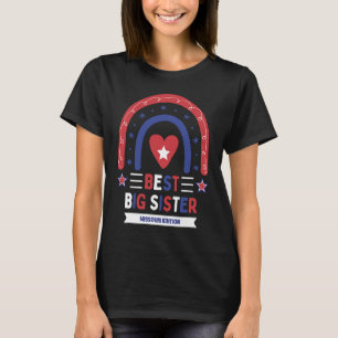 Best Big Sister Missouri Edition Girls Older Sibli T-Shirt