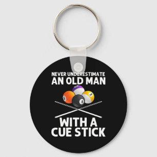 Best Billiard Art For Grandpa Men Billiard Lover P Key Ring