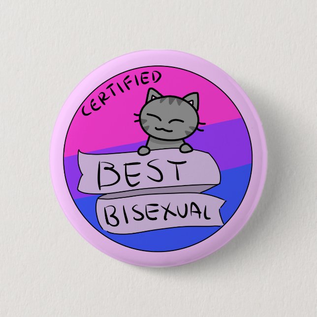 Best Bisexual 6 Cm Round Badge (Front)